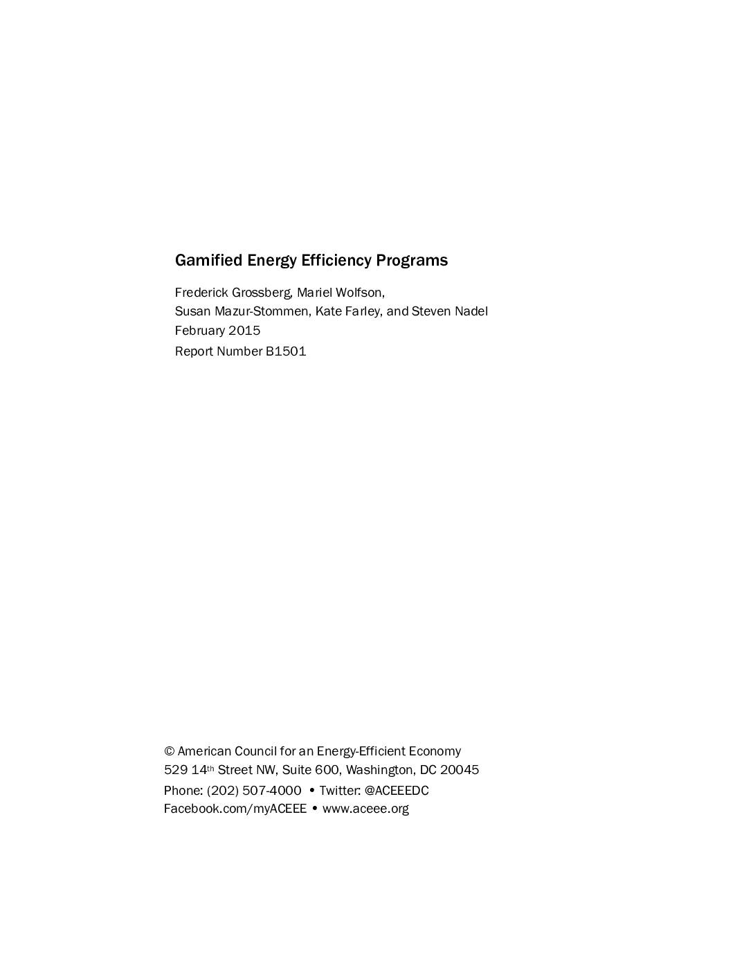 Gamified Energy Efficiency Programs