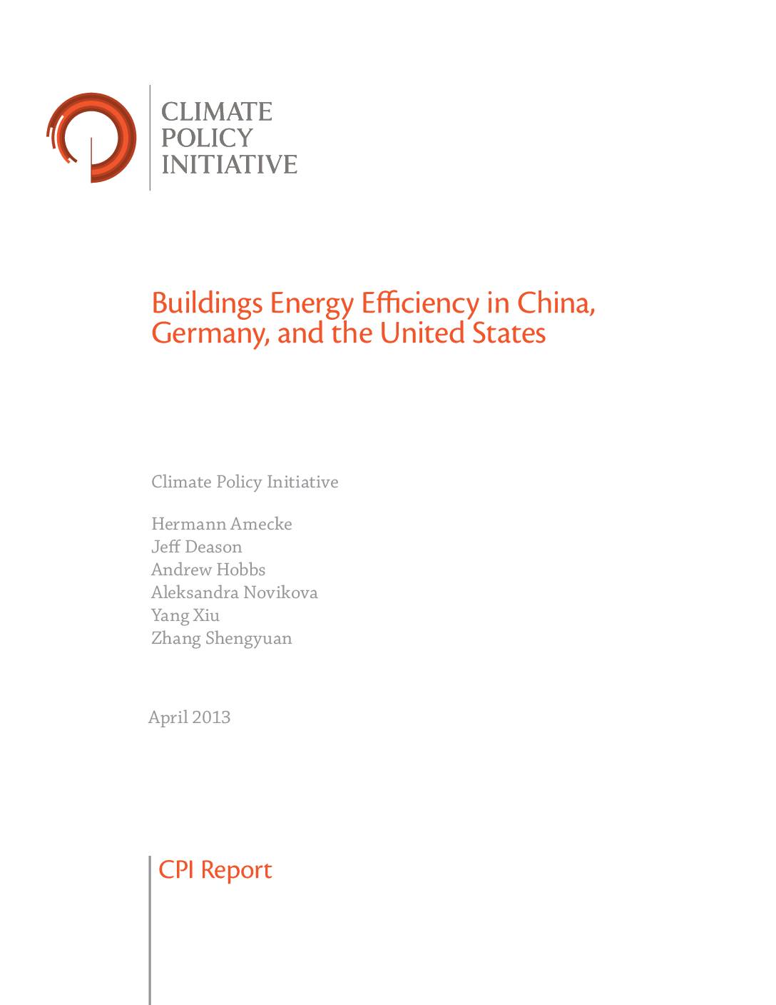 Buildings Energy Efficiency in China,  Germany, and the United States