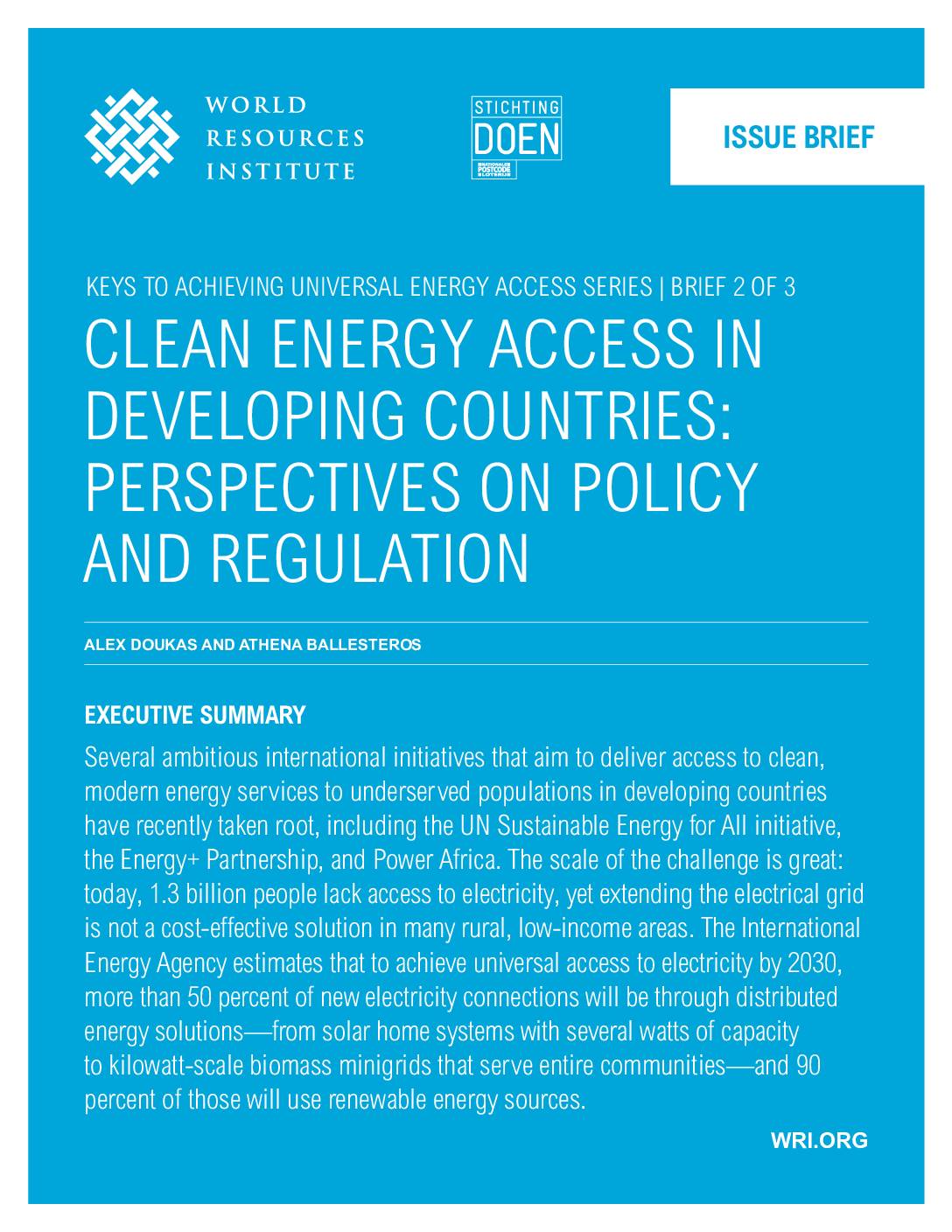 Clean Energy Access in Developing Countries: Perspectives on Policy and Regulation