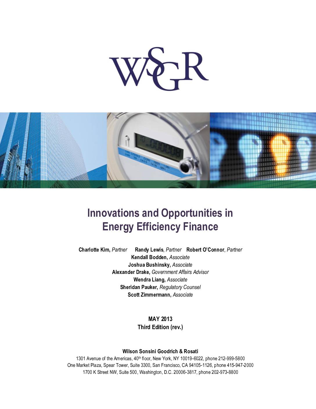 Innovations and Opportunities in Energy Efficiency Finance