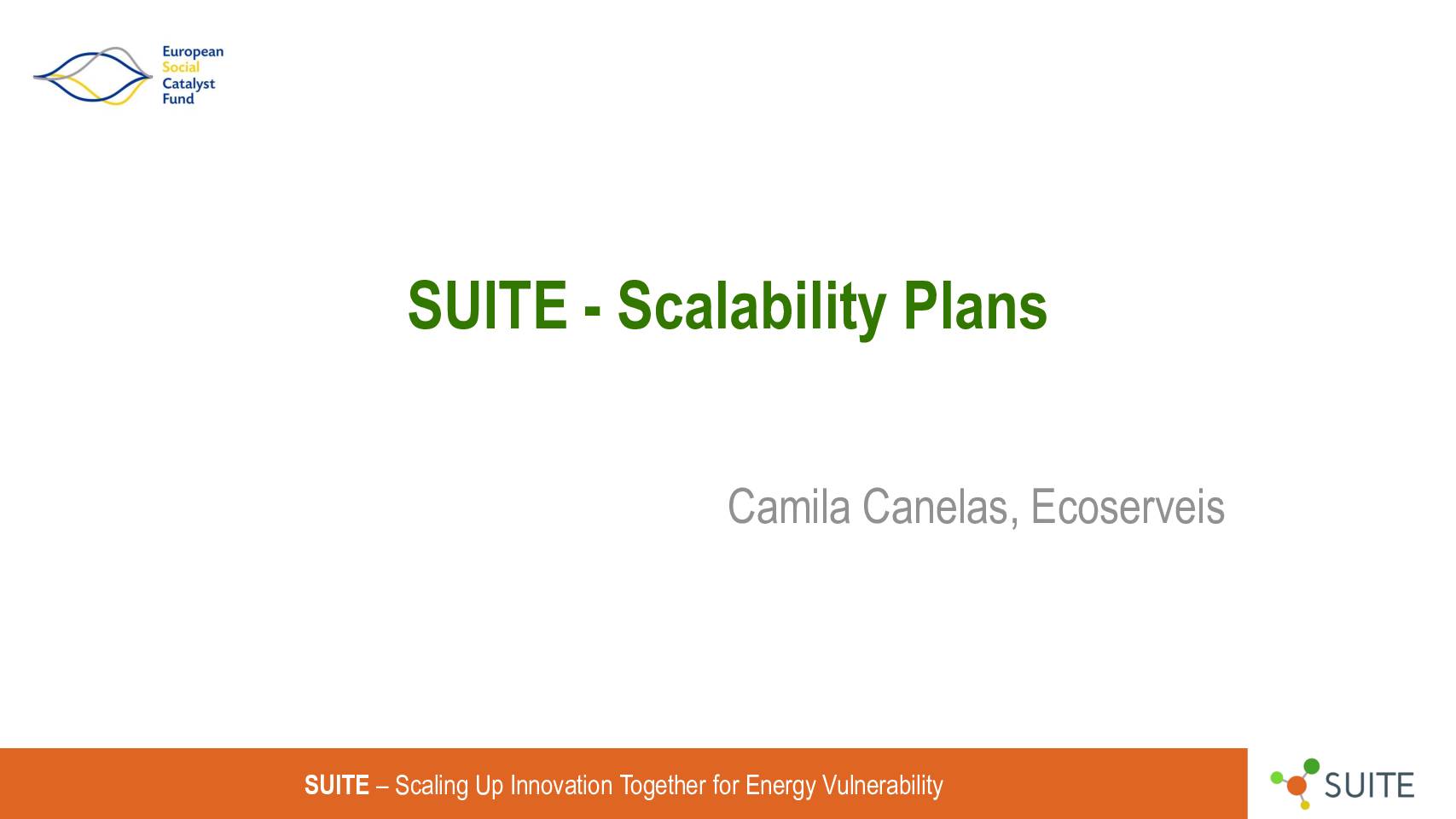 SUITE – Scalability Plan