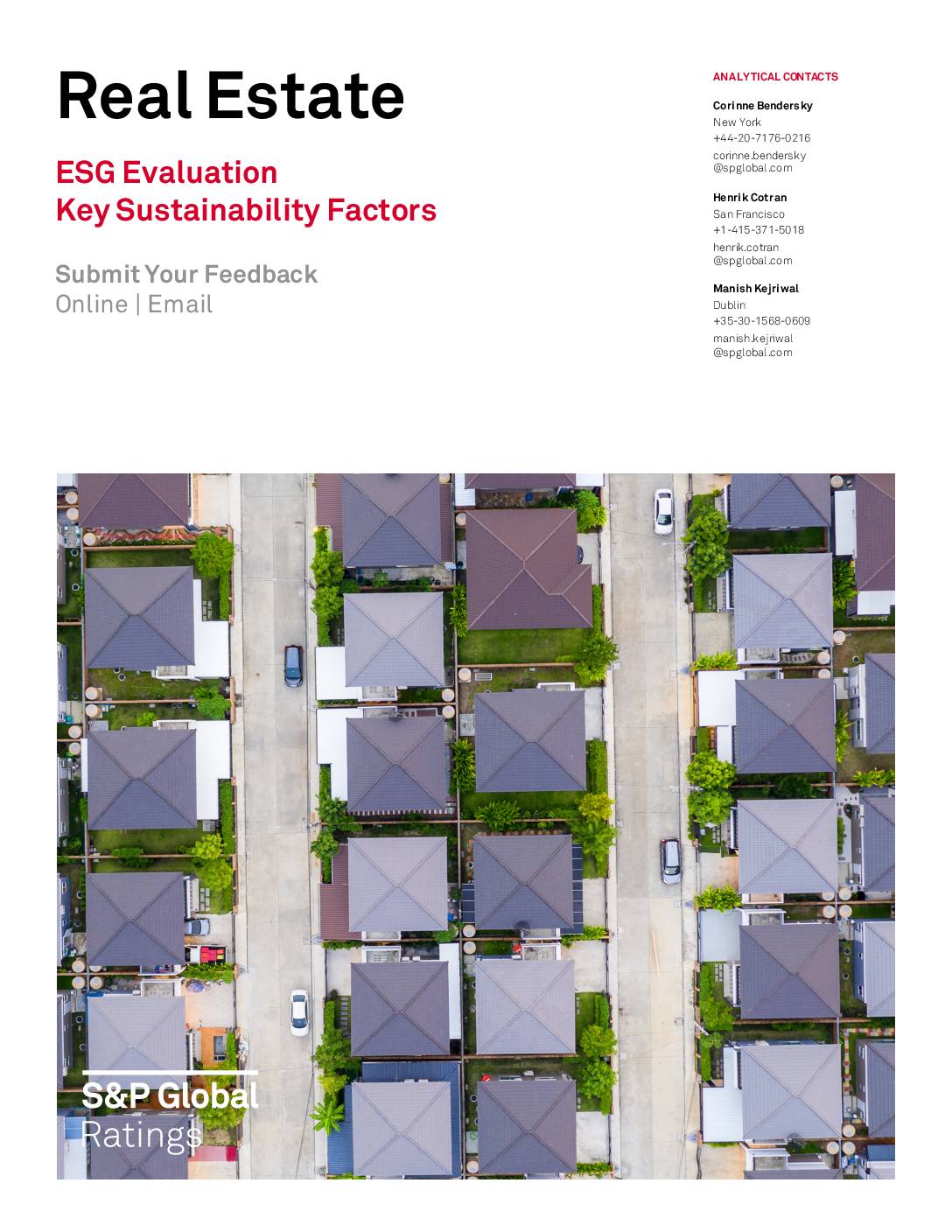 ESG Evaluation Key Sustainability Factors: Real Estate